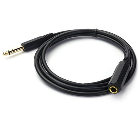TISINO 15FT 1//4 Inch Male to Female Stereo Extension Cable Gold Plated Quarter inch Headphone Extension Cable Cord